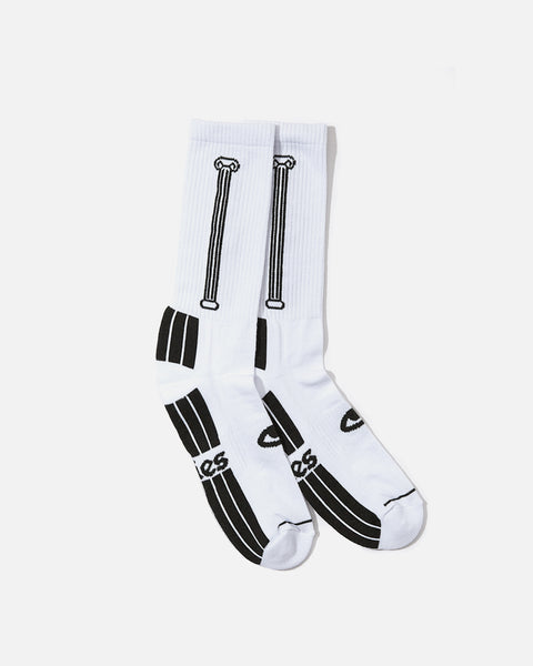 Column Socks in White from the Aries Arise Spring / Summer 2024 collection blues store www.bluesstore.co