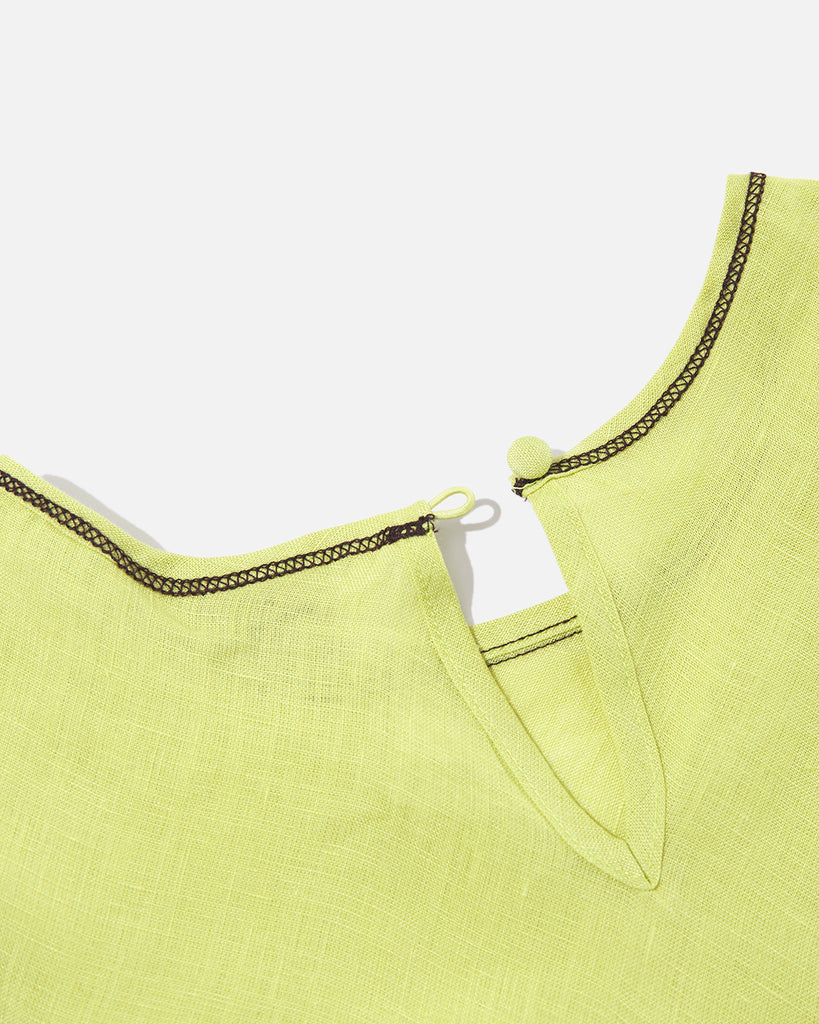 Baserange Dydine Dress in Lime from the brands Spring 2024 collection blues store www.bluesstore.co