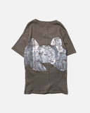 Eckhaus Latta Lapped Baby Tee in Reflector Grey blues store www.bluesstore.co