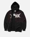 Lo-fi Static Zip-Through Hood in Black from the brands stargazer collection blues store www.bluesstore.co