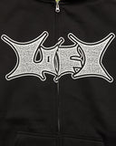 Lo-fi Static Zip-Through Hood in Black from the brands stargazer collection blues store www.bluesstore.co