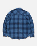 US2384 Checkered Shirt in Blue and Sax from Japan based, Unused blues store www.bluesstore.co