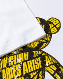 Taped Teddy SS T-shirt in White from Aries Arise Autumn / Winter 2023 collection blues store www.bluesstore.co