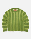 Fuzzy Threadbare Sweater in Green from the Brain Dead Autumn / Winter 2023 collection blues store www.bluesstore.co