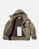 cav empt aw24 Leather Shoulder Bomber Jacket in Khaki blues store www.bluesstore.co