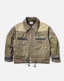 cav empt aw24 Leather Shoulder Bomber Jacket in Khaki blues store www.bluesstore.co