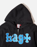 have a good time x HOMERUN Zip Up Hoodie in black blues store www.bluesstore.co