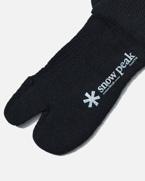 snow peak Mid Tabi Socks in Black blues store one www.bluesstore.co