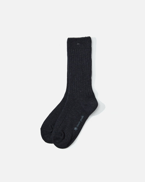 snow peak Recycled Cotton Socks in Black blues store www.bluesstore.co