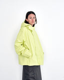 Sturla Hooded Curve Closure Jacket in Jonquil Green blues store www.bluesstore.co