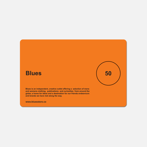£50 Blues gift card blues store www.bluesstore.co
