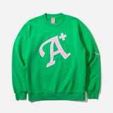 A+ Message A+ Crewneck Sweat in Double Mint blues store www.bluesstore.co
