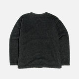 Engineered Garments Charcoal Wool Poly Shaggy Knit Cardigan blues store www.bluesstore.co