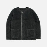 Engineered Garments Charcoal Wool Poly Shaggy Knit Cardigan blues store www.bluesstore.co