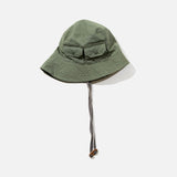 Engineered Garments Cotton Ripstop Explorer Hat in Olive from the brands Spring 2022 collection blues store www.bluesstore.co