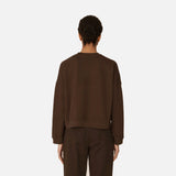 YMC (You Must Create) Almost Grown Cotton Loopback Sweatshirt in Brown blues store www.bluesstore.co
