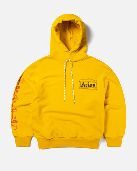 SS23 Aries Arise Column Hoodie in Mustard blues store www.bluesstore.co