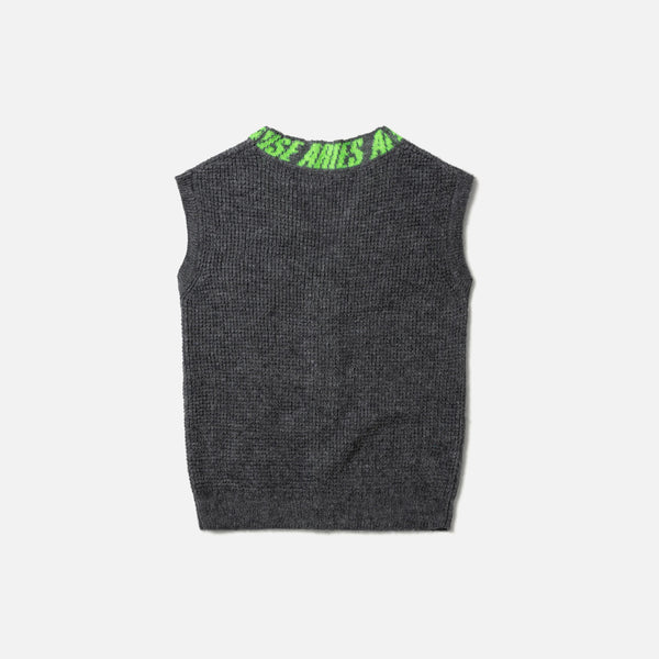 Aries Arise Waffle Knit Sweater Vest in Slate blues store www.bluesstore.co