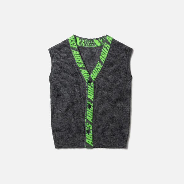 Aries Arise Waffle Knit Sweater Vest in Slate blues store www.bluesstore.co