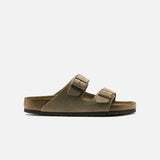 Arizona Soft Footbed Suede Leather in Taupe from Birkenstock blues store www.bluesstore.co