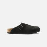 Boston Soft Footbed in Black Suede from Birkenstock blues store www.bluesstore.co