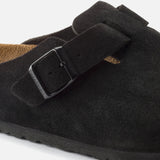 Boston Soft Footbed in Black Suede from Birkenstock blues store www.bluesstore.co