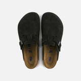 Boston Soft Footbed in Black Suede from Birkenstock blues store www.bluesstore.co