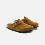 Boston Soft Footbed in Mink Suede from Birkenstock blues store www.bluesstore.co