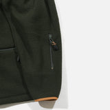 V Neck Fleece Sweater in Olive from Noroll blues store www.bluesstore.co