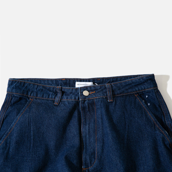 Denim Cargo Pant in Dark Stone Wash from the AW22 Pop Trading Company collection blues store www.bluesstore.co