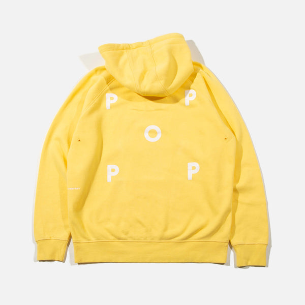 Pop Logo Hoodie in Snapdragon Yellow from Pop Trading Company blues store www.bluesstore.co