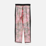 Polyester mesh pants with all over pink camo print from Unused blues store www.bluesstore.co