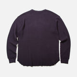 Unused Damaged Waffle Knit Pullover in Purple blues store www.bluesstore.co