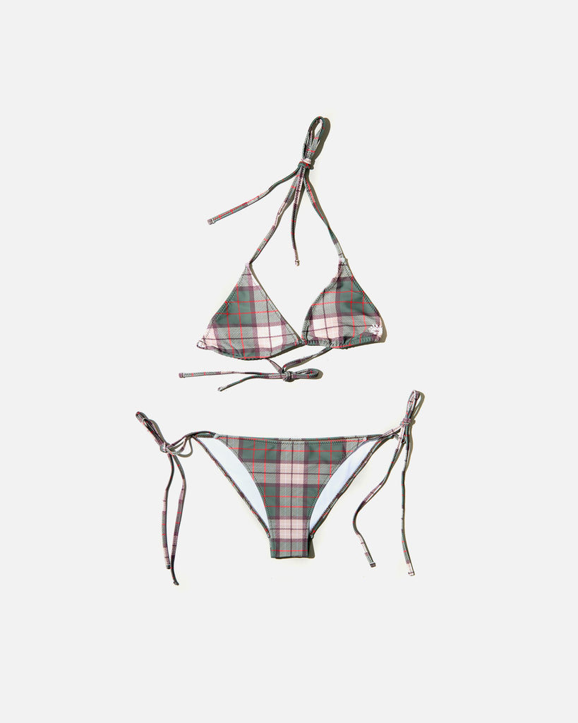 Always Do What You Should Do Plaid bikini in Brown blues store www.bluesstore.co