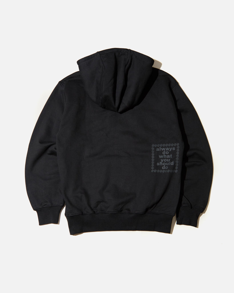Always Do What You Should Do Snapper Rocks Hoodie in Black blues store www.bluesstore.co