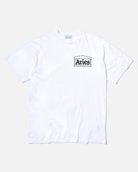 Temple SS T-shirt in White from Aries Arise Spring / Summer 2024 collection blues store www.bluesstore.co