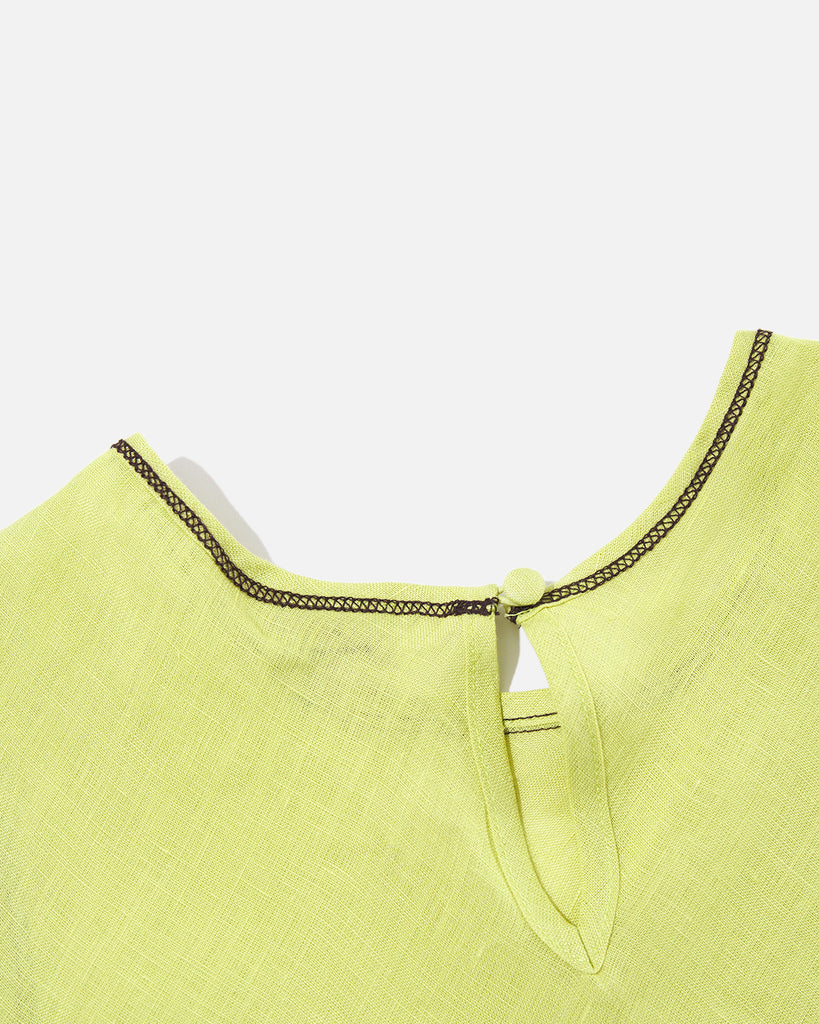 Baserange Dydine Dress in Lime from the brands Spring 2024 collection blues store www.bluesstore.co