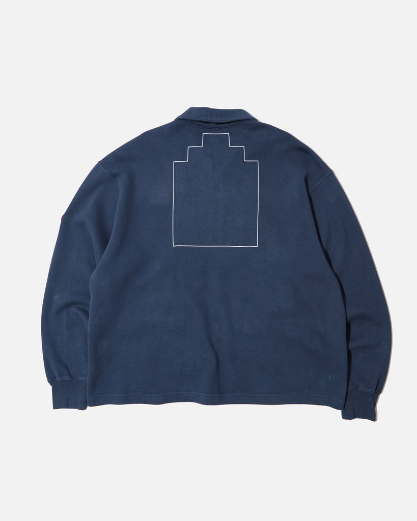 CE cav empt DBL Knit Collared Zip Up Sweatshirt in Navy blues store www.bluesstore.co