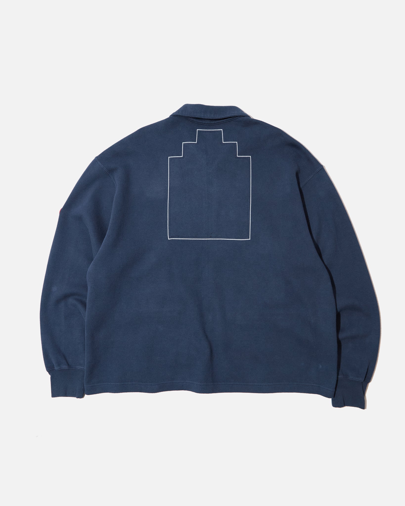 Cav Empt DBL Knit Collared Zip Up Sweatshirt in Navy | Blues Store