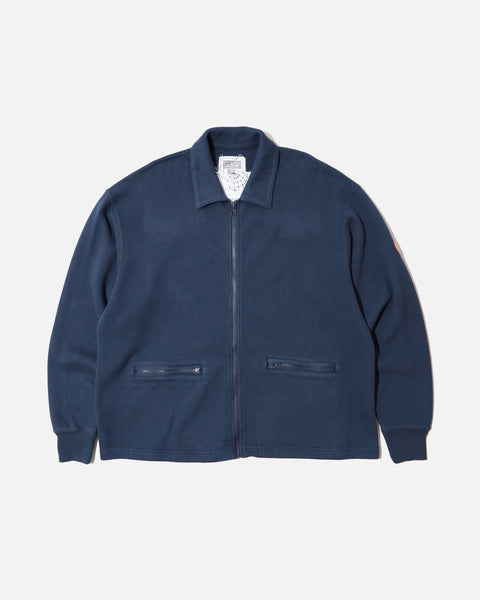 CE cav empt DBL Knit Collared Zip Up Sweatshirt in Navy blues store www.bluesstore.co