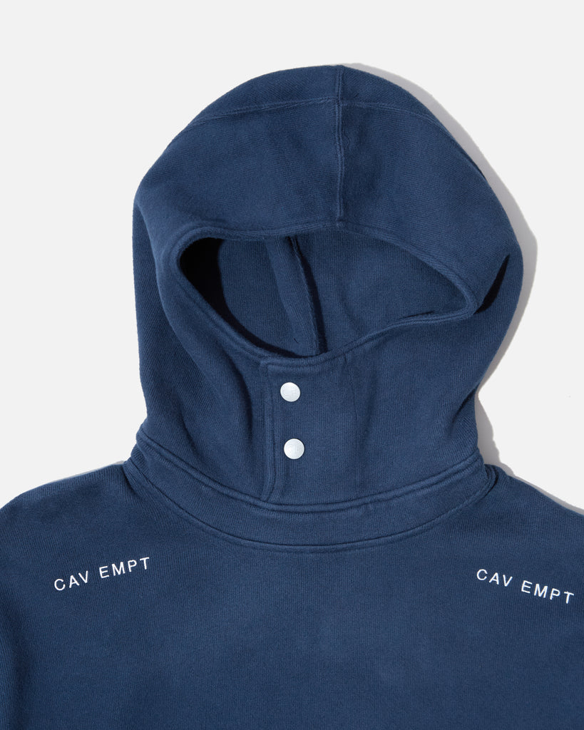 CE cav empt Neck Snap DBL Knit Hoody in Navy blues store www.bluesstore.co
