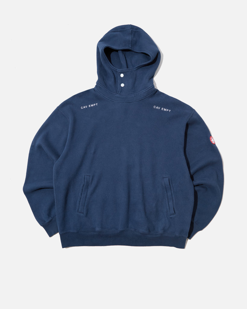 CE cav empt Neck Snap DBL Knit Hoody in Navy blues store www.bluesstore.co