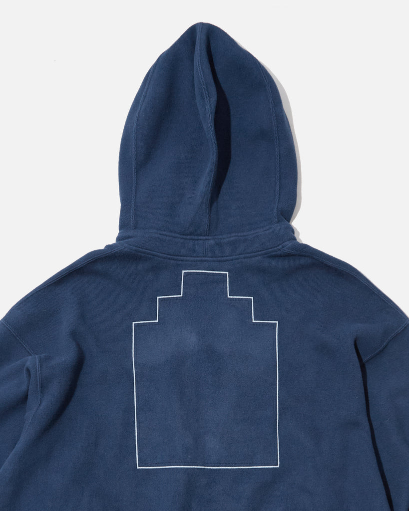 CE cav empt Neck Snap DBL Knit Hoody in Navy blues store www.bluesstore.co
