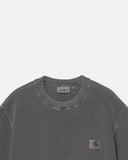 Carhartt WIP S/S Nelson Waffle T-Shirt in Black (Garment Dyed) blues store three www.bluesstore.co