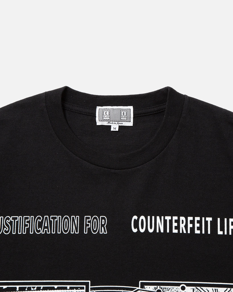 Cav Empt Justification Tee in Black from the Spring / Summer 2023 collection blues store www.bluesstore.co