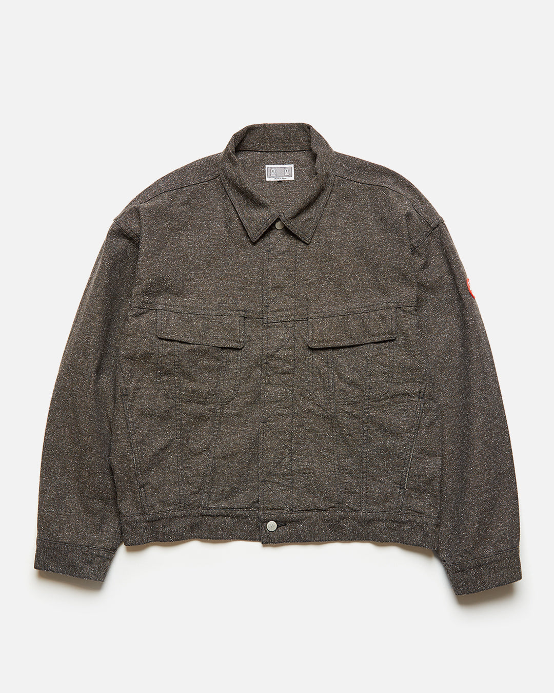 Cav Empt Casual Nep Twill Trucker Jacket in Brown | Blues Store