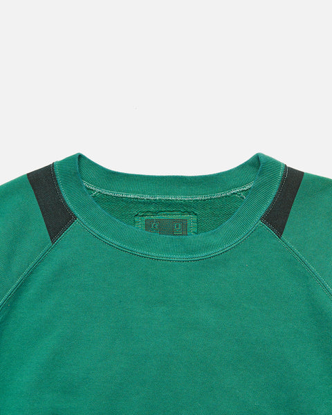 Cav Empt Overdye Stripe Sleeve Big Crew Neck in Green from the brands Autumn / Winter 2023 collection blues store www.bluesstore.co