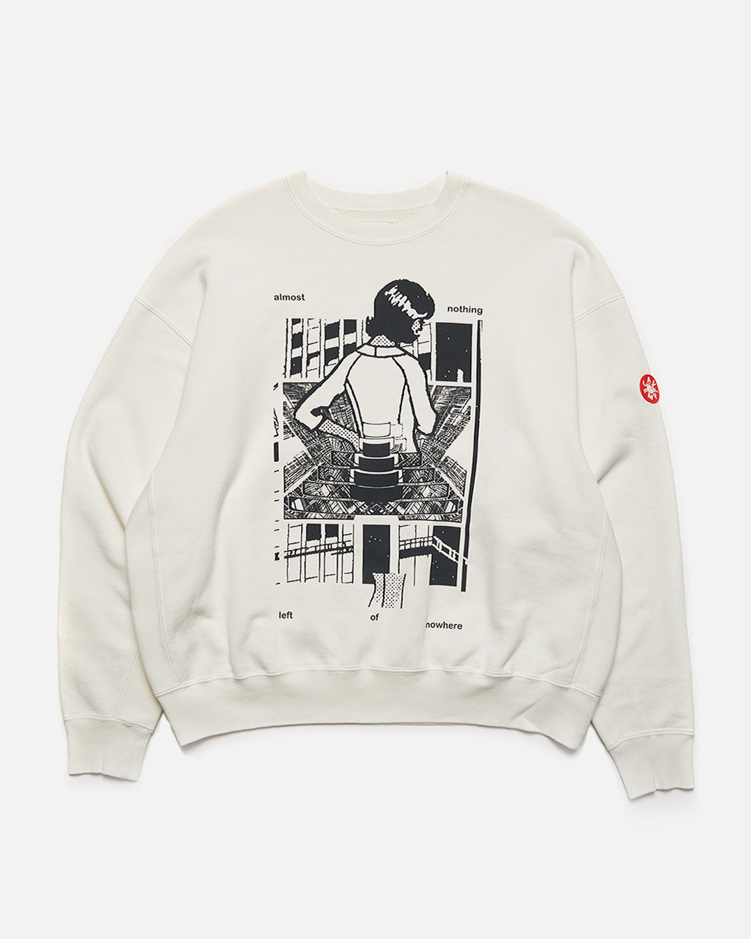 Washed MD Nothing Crew Neck White