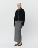 Cropped Leisure Zip up - Black Jersey Cord blues store www.bluesstore.co