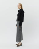 Cropped Leisure Zip up - Black Jersey Cord blues store www.bluesstore.co